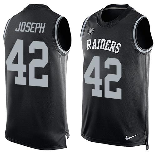 Nike Raiders #42 Karl Joseph Black Team Color Men's Stitched NFL Limited Tank Top Jersey - Click Image to Close